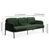 3-Seater Polyester Fabric Modern Upholstered Sofa with Deep Seat and Sturdy Legs - 2 of 4