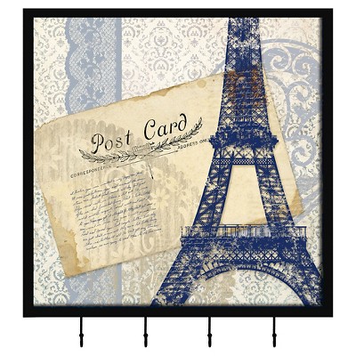 15.25" x 15.25" Paris Postcard I Decorative Box with Metal - PTM Images