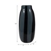 Decorative Glass Vase with Striped Finish for Living Room Decor - Modern Flower Vase for Home, Bedroom, and Office Decor - House Decor - Black - 4 of 4