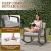 SUGOLD 3-Piece Patio Conversation Set with 2 Swivel Rocking Chairs and Side Table Outdoor Rattan Furniture - 3 of 4
