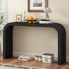 52'' Wooden Narrow Console Table, Curved Edge Entryway Table with Natural Texture, Contemporary Design for Living Room, Hallway – Cuddlewood - 2 of 4