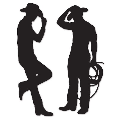 Beistle 35" & 37" Cowboy Silhouettes; 6/Pack 54225