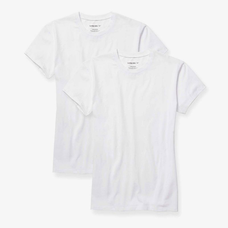TJ | Tommy John™ Men's Crew Short Sleeve T-Shirt 2pk - White, 1 of 6