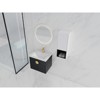 ChicFurnit Bathroom Storage Cabinets WallMounted Vanity Ceramic Sink Side Cabinet Close Doors Modern Bathrooms, Black, 23.8"*18.5"*20.7" - 2 of 4