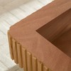 PAGED Square Coffee Table, Modern Side Table with Wood Veneer Tabletop, Compact Center Table for Living Room, Bedroom - 3 of 4