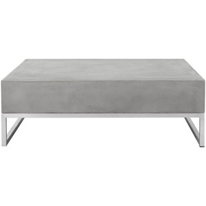 Eartha Coffee Table - Indoor/Outdoor - VNN1017 - Dark Grey - Safavieh - 1 of 4