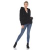 Women's Hooded High Pile Fleece Jacket - White Mark - 4 of 4