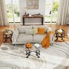 3-Piece Tempered Glass Round Coffee Table Set with Sturdy Build and Versatile Configuration for Living Room - 3 of 4