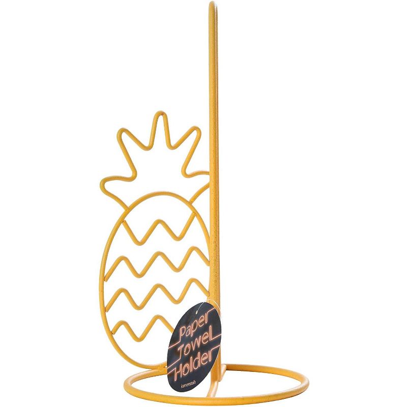 Kamenstein Pineapple Wire Paper Towel Holder, 12", Radiant Yellow, 3 of 4