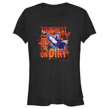 Juniors Womens Professional Bull Riders Toughest Sport on Dirt Paint Splatter T-Shirt