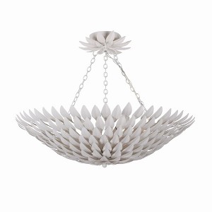 Crystorama Lighting Broche 6 - Light Semi-Flush Mount in  Matte White - 1 of 4