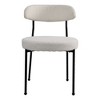 DOMETOUR Set of 2 Upholstered Dining Chairs with Curved Backrest & Metal Legs - 4 of 4