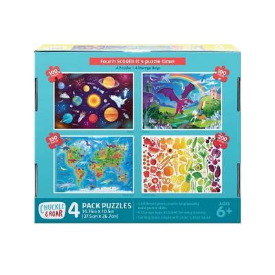 Chuckle &#38; Roar 4 Pack of Kids Puzzles - 550pc