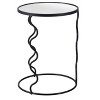 Bastia Side Table Black 24"H – Mirror Glass Round Tabletop With Powder Coated Steel Frame By Zuo Modern - 3 of 4