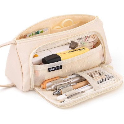 Paaaawaters Big Capacity Pencil Case Pouch Pen Case Simple Stationery Bag School College Office Organizer for Teens Girls Adults Student