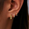 Inerney Gold Huggie Hoop Earrings Set for Women, Dainty Small Sterling Silver Earring Stacks Hypoallergenic Jewelry for Multiple Piercings - 2 of 4