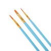 Unique Bargains 3-Piece Set of Pens Applicable Paint Type Oil Paint Brush Style Round Tip Brush Nylon Wood 6.77"-6.89"-6.85" 3Pcs - 3 of 3