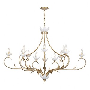 Savoy House Muse 12 - Light Chandelier in  French Gold/White Cashmere - 1 of 3