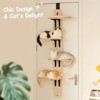 Mewoofun Pet Toy Door Mounted Cat Tree and Climber, with Cat Shelves, Cat Ladder and Removable Soft Mat, 4 Levels, Brown, 16.54"*8.46"*7.68" - 2 of 4