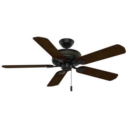 Casablanca Ainsworth 54 Inch Indoor Ceiling Fan With Pull Chain Basque Black