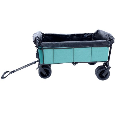 440Lbs Collapsible Foldable Wagon Cart With 3Pcs Liner Bag , Beach Wagon Utility Cart For Camping Shopping Sports