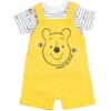 Disney Tigger Winnie the Pooh Baby French Terry Short Overalls T-Shirt and Hat 3 Piece Outfit Set Newborn to Infant - image 3 of 4