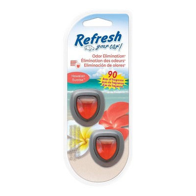 Refresh Your Car 2pk Hawaiian Sunrise Scent Mini Diffusers