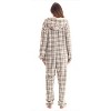 Just Love Womens One Piece Winter Holiday Adult Bodysuit Faux Shearling Lined Hoody Xmas Pajamas - 4 of 4