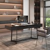 Vynxaria Modern Black 70.87" Computer Desk, Study & Work Desk, Y-Shaped Metal Legs - 2 of 4