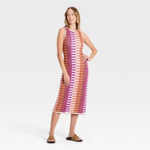 target pink striped dress Target Dresses | Mixed Stripe Short Sleeve Maxi Dress | Color: Black/Pink | Size: 24w