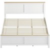 HOMCOM Queen Size Bed Frame with Headboard and Footboard, Queen Platform Bed Frame with Wooden Slats, No Box Spring Needed, Easy Assembly, White - 4 of 4