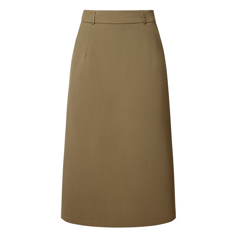 Hobemty Women's Pencil Skirt High Waist Split Back Work Midi Skirts, 1 of 5