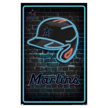 Trends International Mlb Miami Marlins - Drip Helmet 22 Framed Wall Poster  Prints : Target
