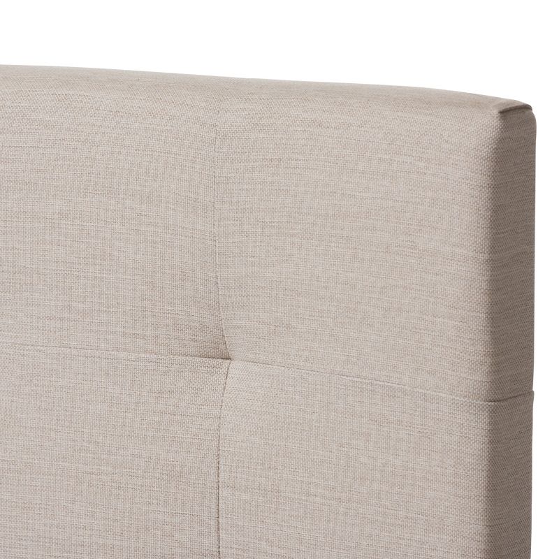 Twin Brookfield Modern and Contemporary Fabric Upholstered Bed Beige - Baxton Studio, 5 of 10