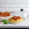 Le'raze Tall Clear Glass Microwave Plate Cover Splatter Guard Lid with Easy Grip Black Silicone Handle - Food Grade and Dishwasher Safe - 10inch - 3 of 4