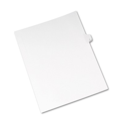 Avery Allstate-Style Legal Exhibit Side Tab Divider Title: J Letter White 25/Pack 82172
