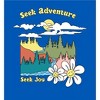 Positive Vibes Seek Adventure, Seek Joy Happy Flowers Adult Short Sleeve Tee - 2 of 2