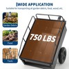 750 lb dump utility cart, 15 cubic foot steel cart with removable sides and pneumatic tires for lawn mower, tractor, ATV and garden transport - 4 of 4