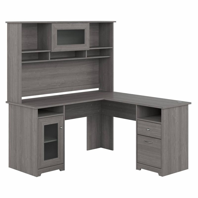 Cabot 60W L Shaped Computer Desk with Hutch - Bush Furniture, 1 of 11