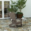 Merrick Lane Adirondack Chair with Cup Holder and Pull Out Ottoman, All-Weather HDPE Indoor/Outdoor Lounge Chair - 2 of 4