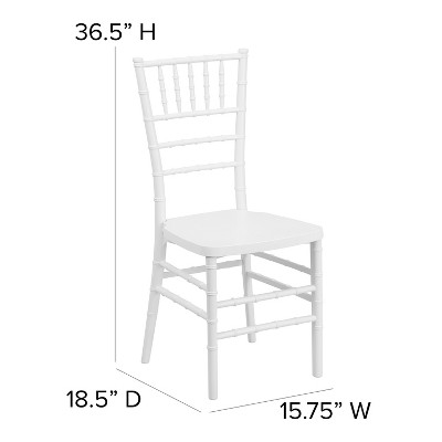 White Resin Armless Stacking Chiavari Dining Chair