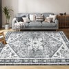 Vintage Machine Washable Area Rug - Ultra-Thin, Stain Resistant & Non-Slip Rug for Living Room, Bedroom & Home Decor - 2 of 4