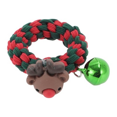 Unique Bargains Christmas Hair Rope Elk Bell for Christmas Red Green 1 Pc