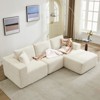 108" Modern Sofa Couch, 3 Seater Upholstered L Shaped Sofa with Pillows, Deep Seat Sofa, No Assembly Required - 2 of 4