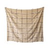 Plaid with Side Fringe Oversized Throw Sepia with Carrying Handle by Foreside Home & Garden - 4 of 4