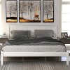 Streamdale Platform Bed Frame with Headboard, Wood Slat Support, No Box Spring Needed, Queen, White - 2 of 4