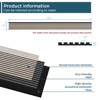 SMARTSTANDARD 94.09 in. x 7.87 in. x 0.9 in. Slat Wood Acoustic Sound Absorbing 3D Decorative Wall Paneling, 6-Pack - 4 of 4
