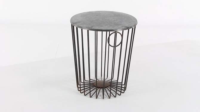 Metal Wire Stool Patio Accent Table - Olivia &#38; May, 2 of 7, play video