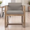 5-Piece Dining Table Set, Solid Acacia Wood Table with Iron Legs and 4 Matching Dining Chairs for Kitchen or Dining Room - 3 of 4