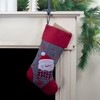 Northlight 19" Gray and Red Embroidered Snowman Christmas Stocking - 2 of 4